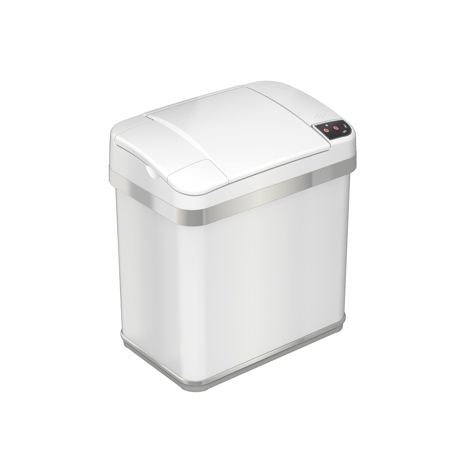 Halo Multi-Function 2.5-gallon Trash Can, White