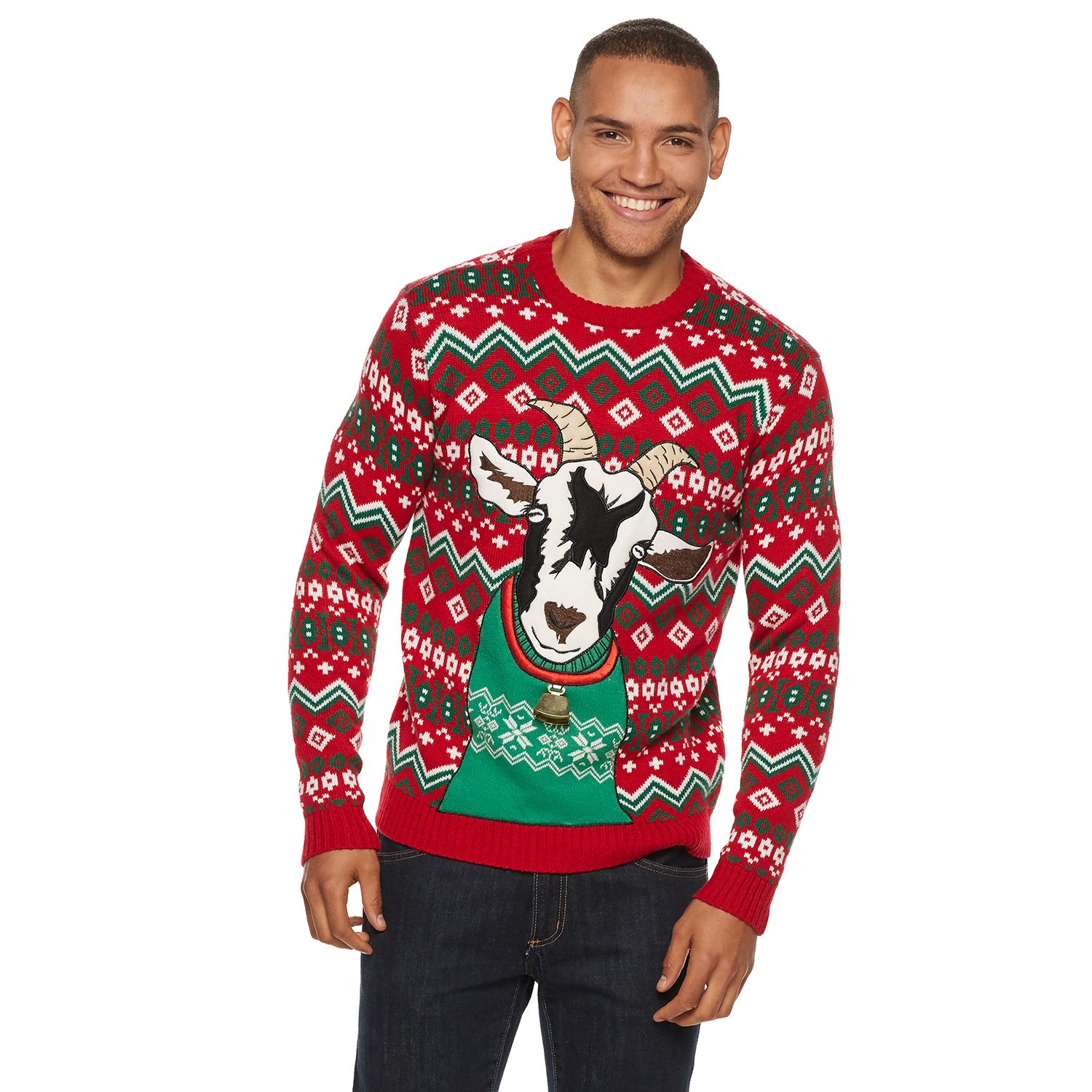 goat ugly christmas sweater