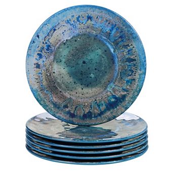 Certified International Radiance 6 pc Melamine Salad Plate Set
