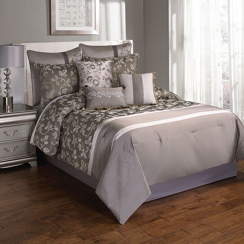 39213594 Riverbrook Home Heston Comforter Set, Med Grey, Qu sku 39213594