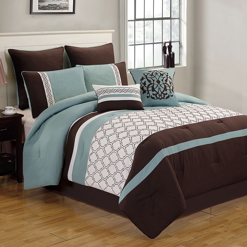 Riverbrook Home Tolbert 8-piece Comforter Set, Dark Brown, King