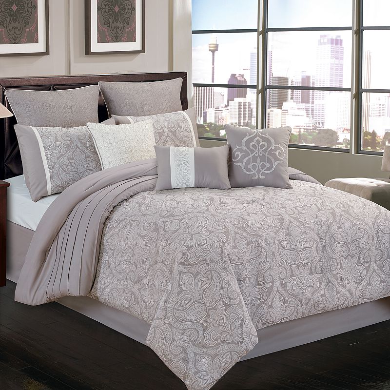 76434309 Riverbrook Home Winthrop Comforter Set, Light Grey sku 76434309