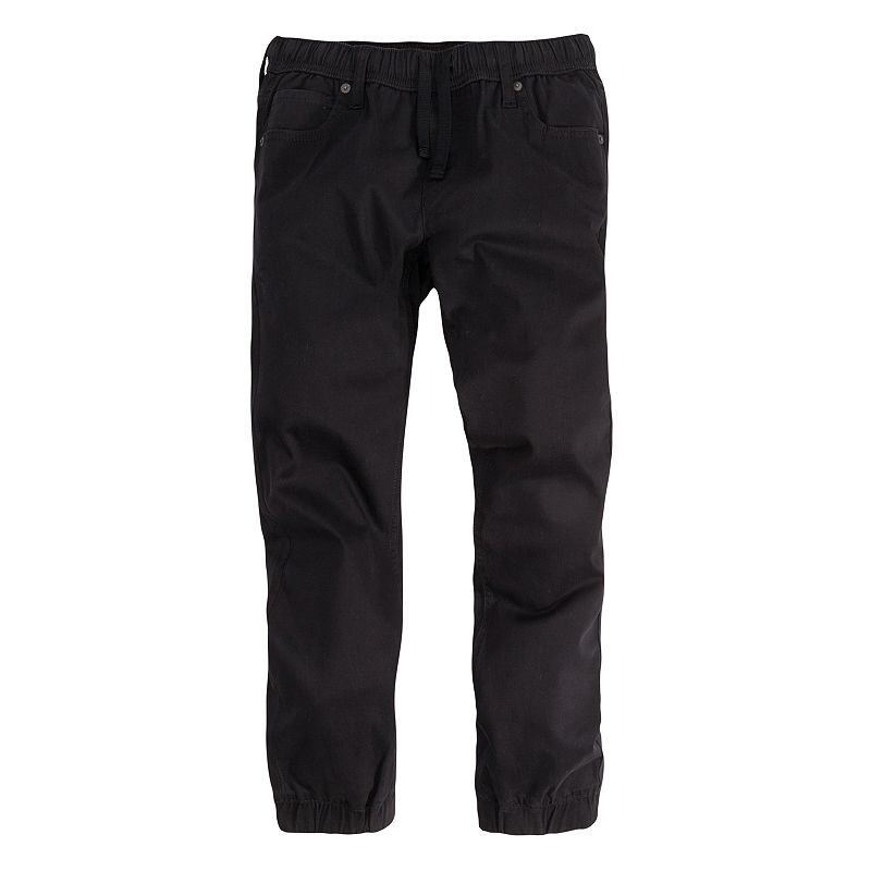 UPC 009328772569 product image for Boys 4-7x Levi's Twill Jogger Pants, Boy's, Size: 5, Black | upcitemdb.com