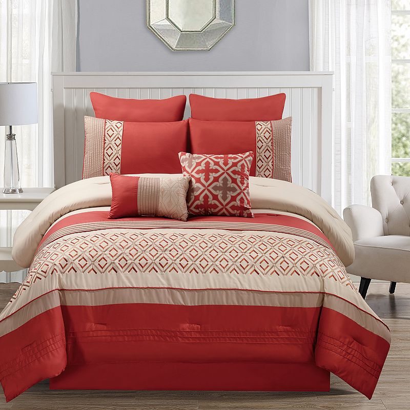 Riverbrook Home Janna 8-piece Comforter Set, Drk Orange, Queen