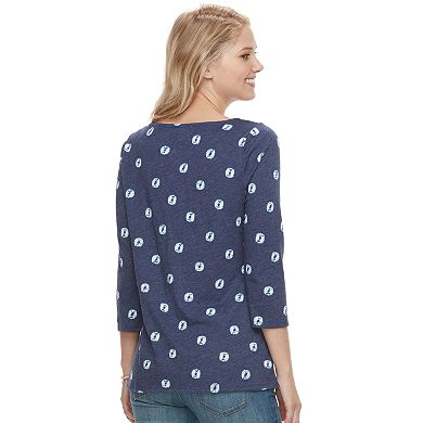Women's' Sonoma Goods For Life® 2-Button Printed Tee