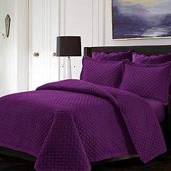 Louis Vuitton Diamond Purple Quilt Bedding Set • Kybershop