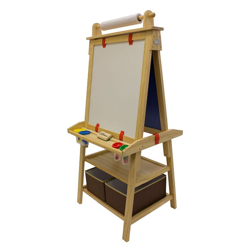 3-In-1 Wooden Art Easel for Kids with Drawing Paper Roll