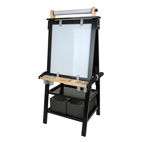 Little Partners Deluxe Learn and Play Art Easel - Charcoal with Natural