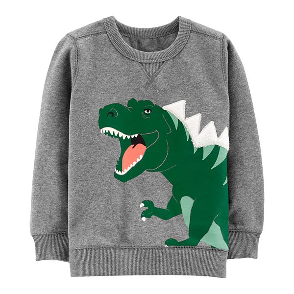 NWT Gymboree Soft Dinosaur T-Rex Pullover Sweatshirt Activewear NEW Boys L 10 12 