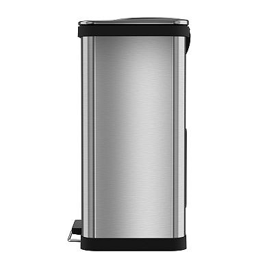 iTouchless Halo 13-gallon AirStep Stainless Steel Trash Can