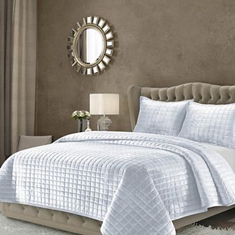 Tribeca Living Florence Velvet Oversized Solid Quilt Set
