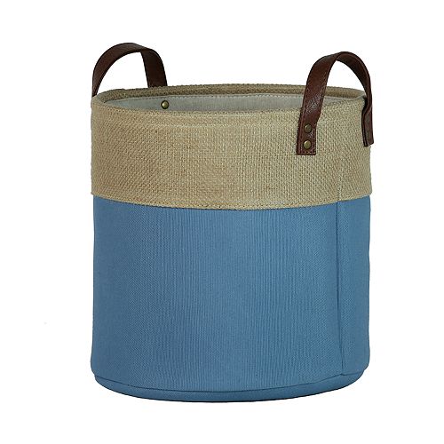 Basketville Round Canvas Storage Bin
