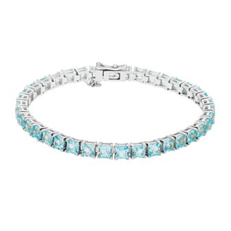The Regal Collection Sterling Silver Sky Blue Topaz Tennis Bracelet