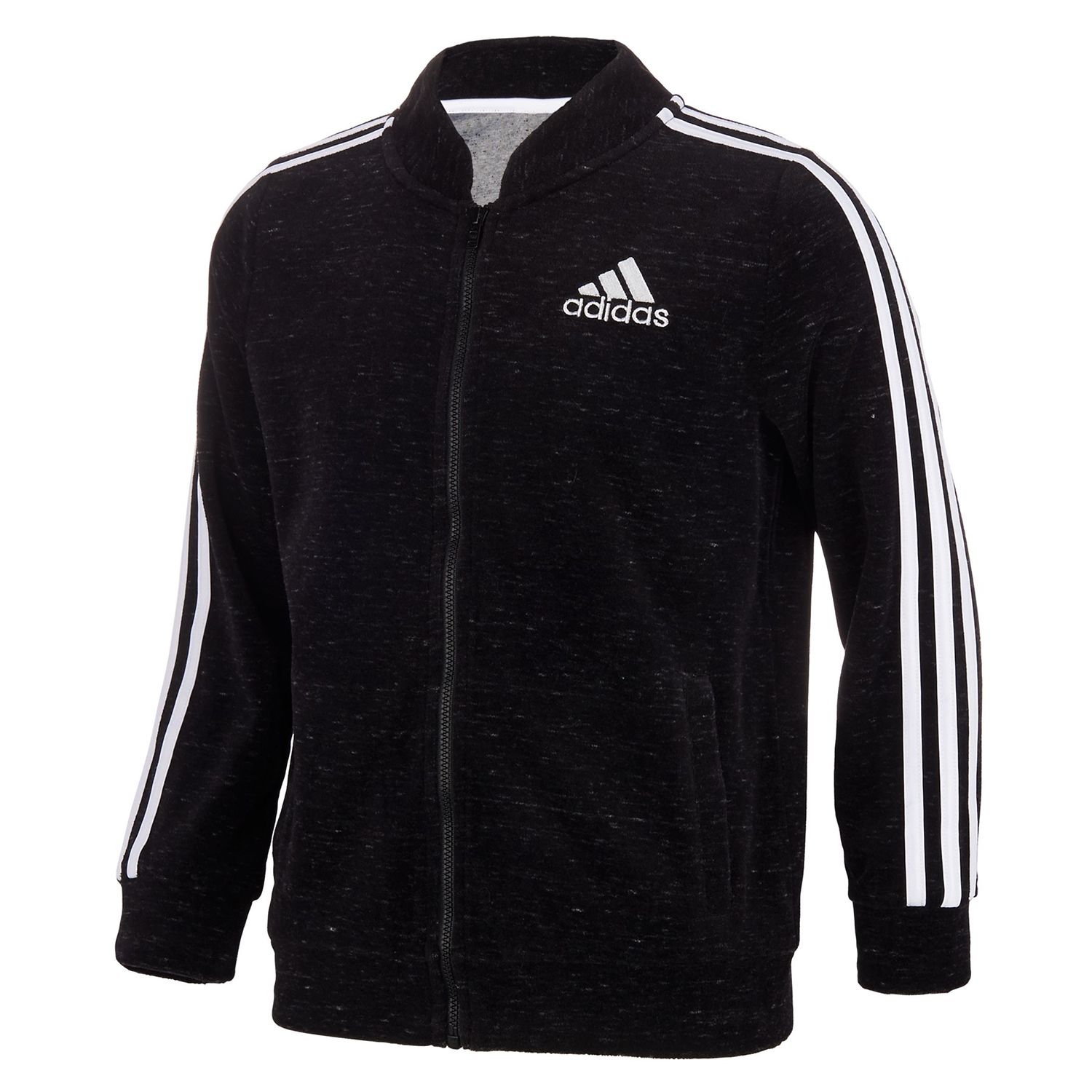 adidas fleece bomber jacket