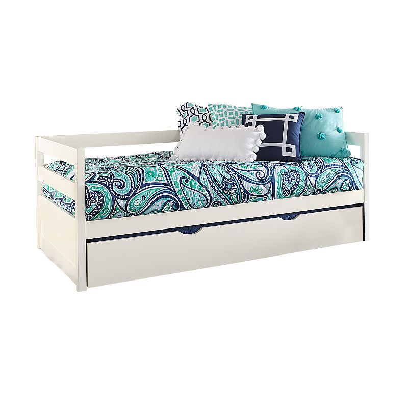 Twin Caspian Daybed With Trundle White - Hillsdale Furniture (Incomplete Only Box 1 of 2)