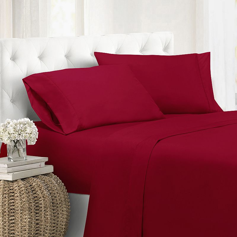 UPC 877512000121 product image for Swift Home Solid Microfiber Sheet Set, Red | upcitemdb.com