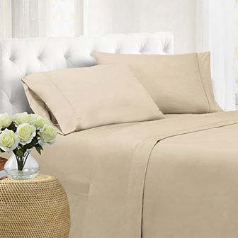 Swift Home Solid Microfiber Sheet Set