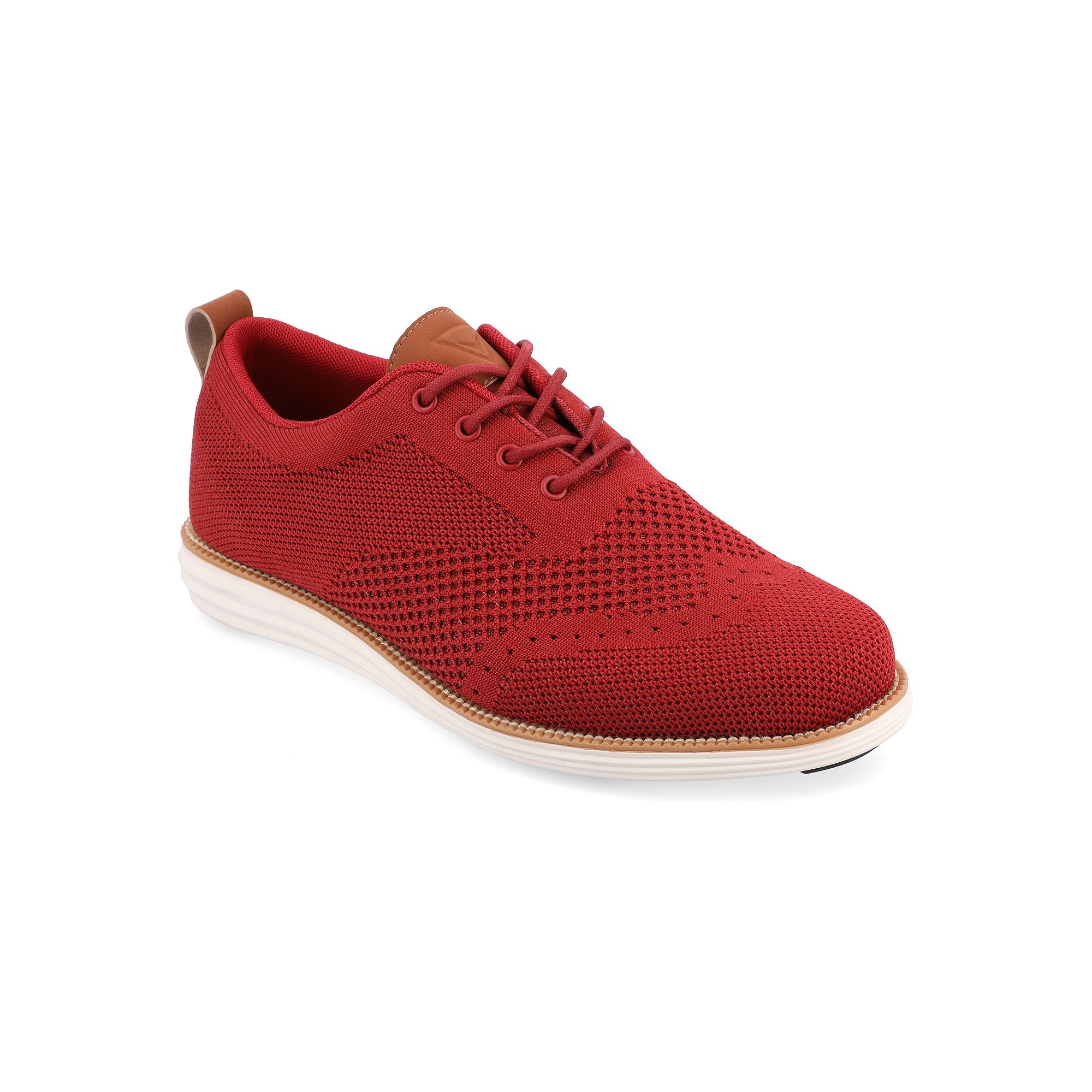 VANCE Ezra Mens Wingtip Casual Shoes, Size: 7, Red