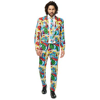 Men's OppoSuits Slim-Fit Marvel Comics Suit & Tie Set