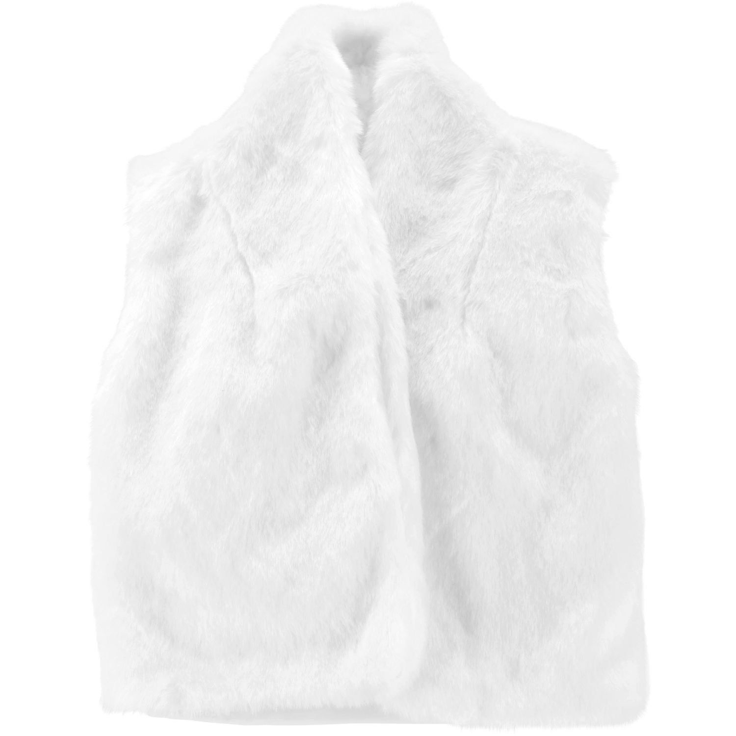 baby white fur vest