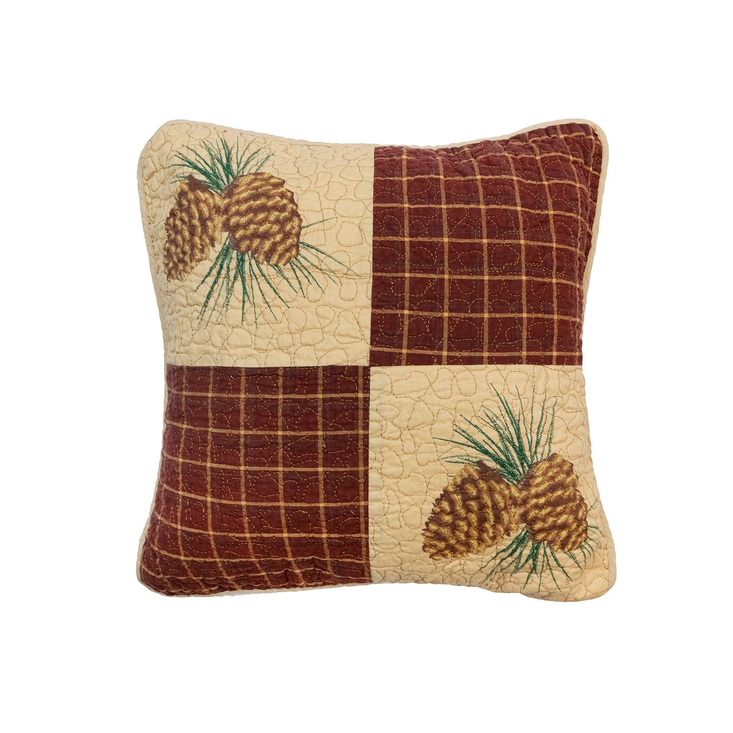 Pinecone Rustic Cabin Sherpa Throw Pillow – Rustics for Less