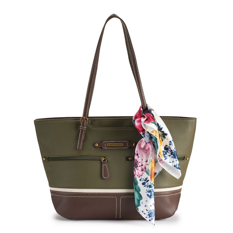 Stone & Co. Large Pebble Leather Tote, Med Green