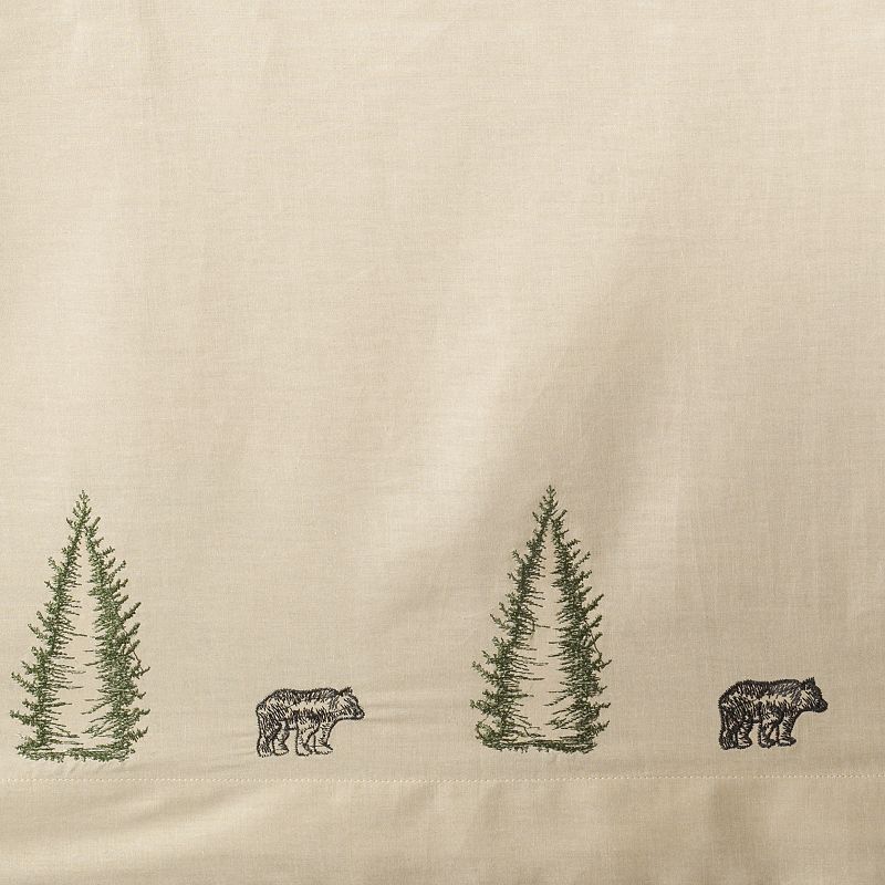 Donna Sharp Bear Creek Embroidered Bedskirt, Multi, King