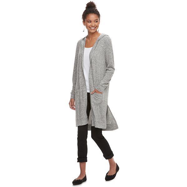 Juniors It s Our Time Hatchi Hooded Duster Cardigan