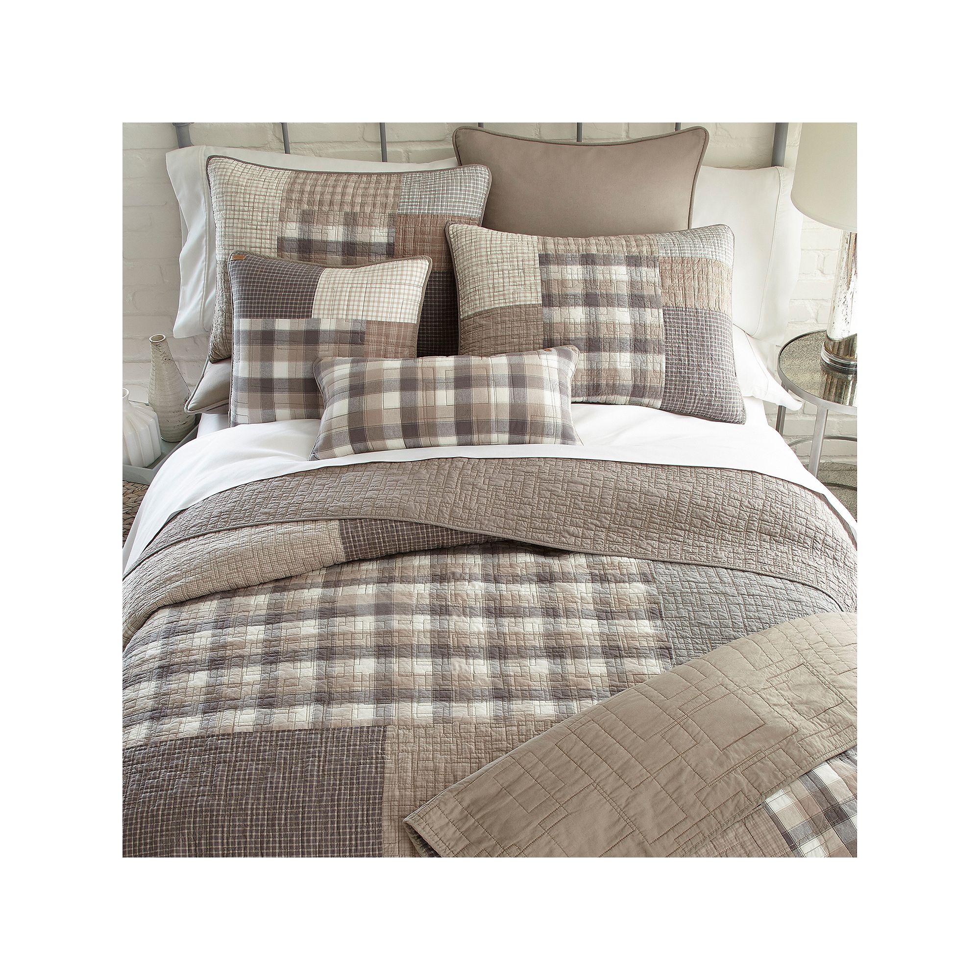 Donna Sharp Smoky Square Quilt or Sham, Multi