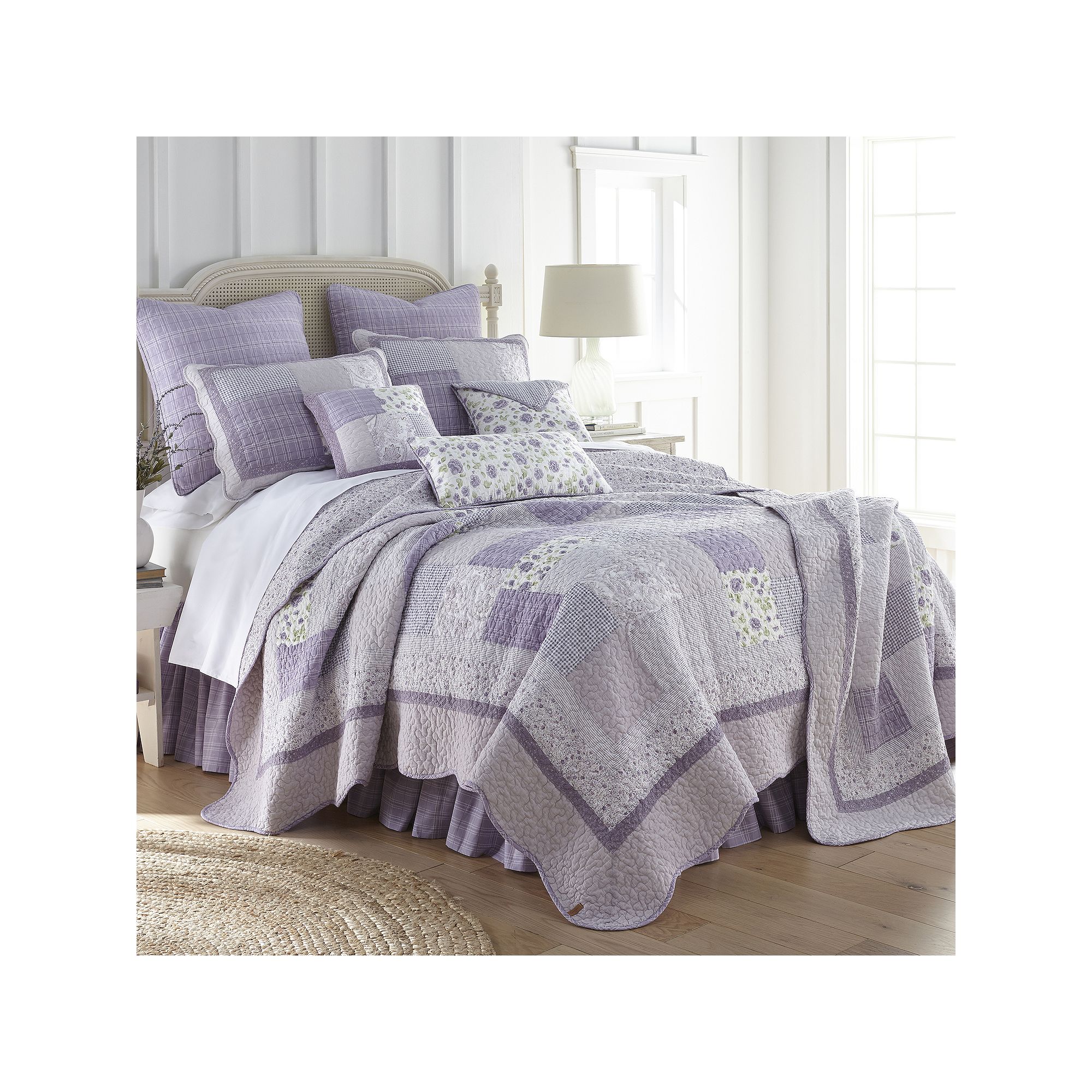 Donna Sharp Lavender Rose Quilt or Sham, Multi