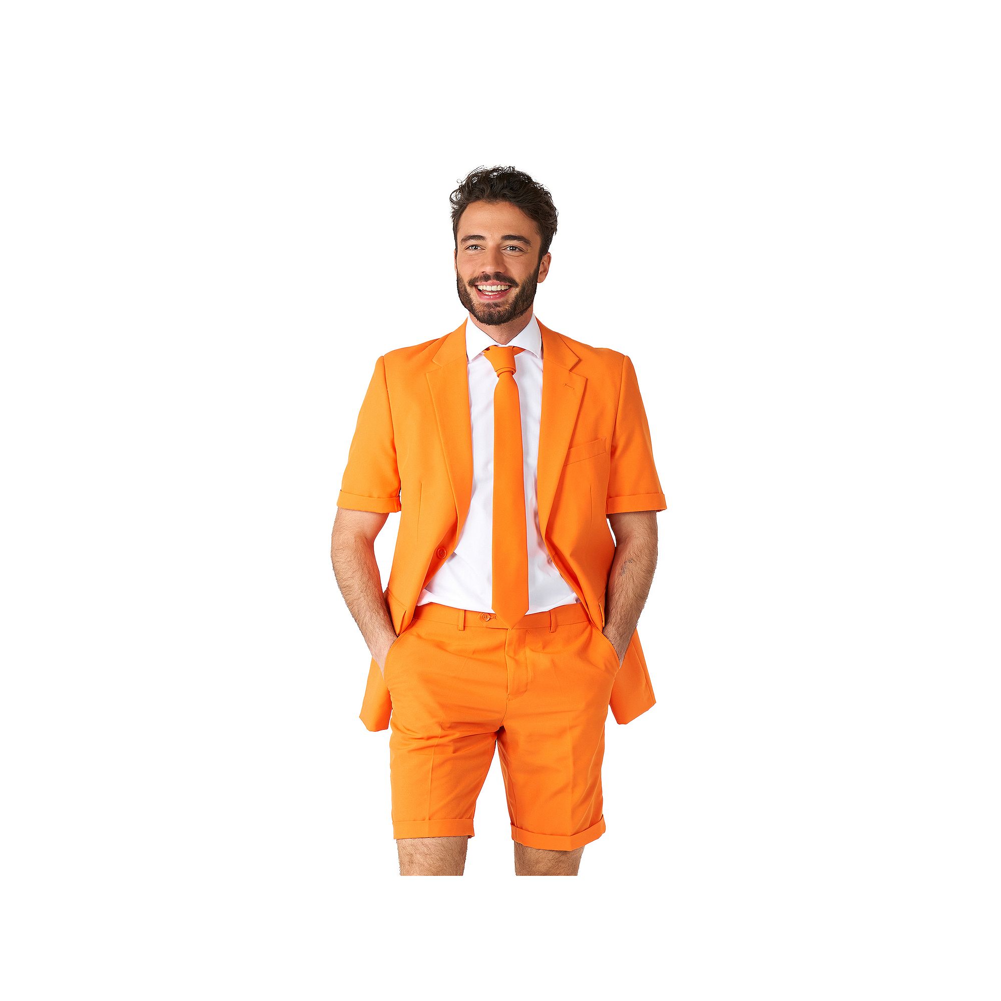 Mens OppoSuits Slim-Fit The Orange Summer Suit & Tie Set, Size: 44 - Regul