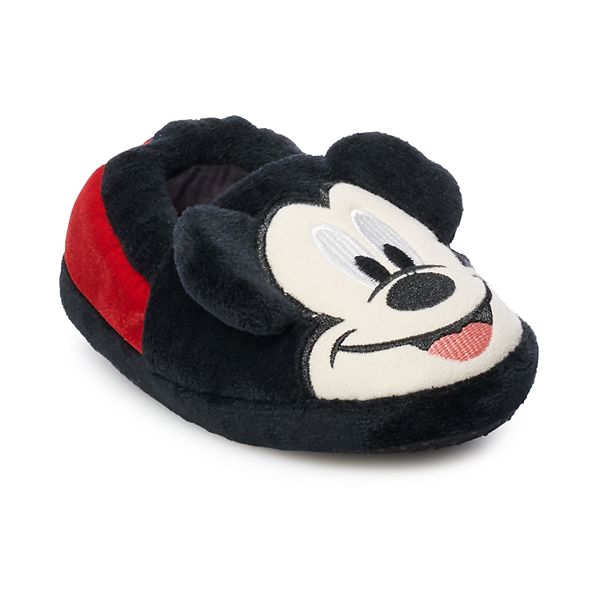 Disney Mickey Mouse Toddler Boys Plush 3D Mickey Head Sock Top Slippers 