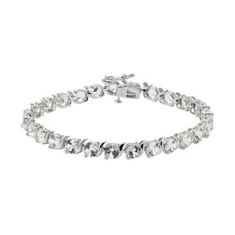 The Regal Collection Sterling Silver Lab-Created White Sapphire Bracelet