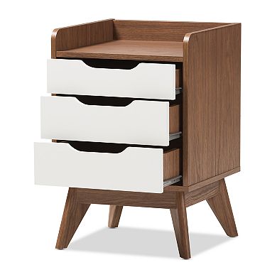 Baxton Studio Brighton Mid-Century Nightstand