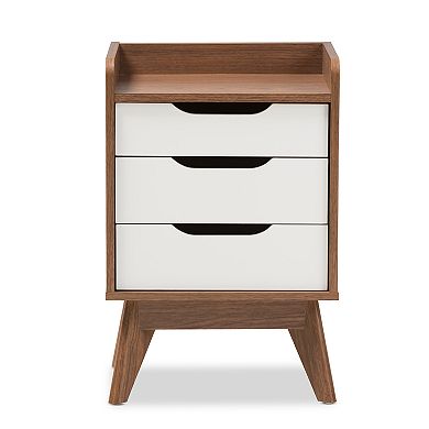 Baxton Studio Brighton Mid-Century Nightstand