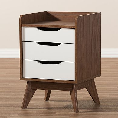 Baxton Studio Brighton Mid-Century Nightstand