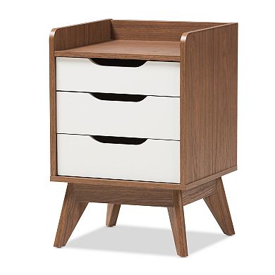 Baxton Studio Brighton Mid-Century Nightstand