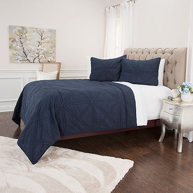 Rizzy Home Simpson Solid Quilt Set with Shams
