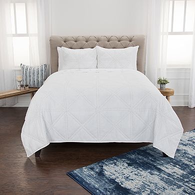 Rizzy Home Simpson Solid Quilt Set with Shams
