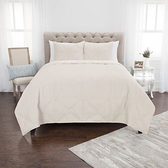 Rizzy Home Simpson Solid Quilt Set with Shams
