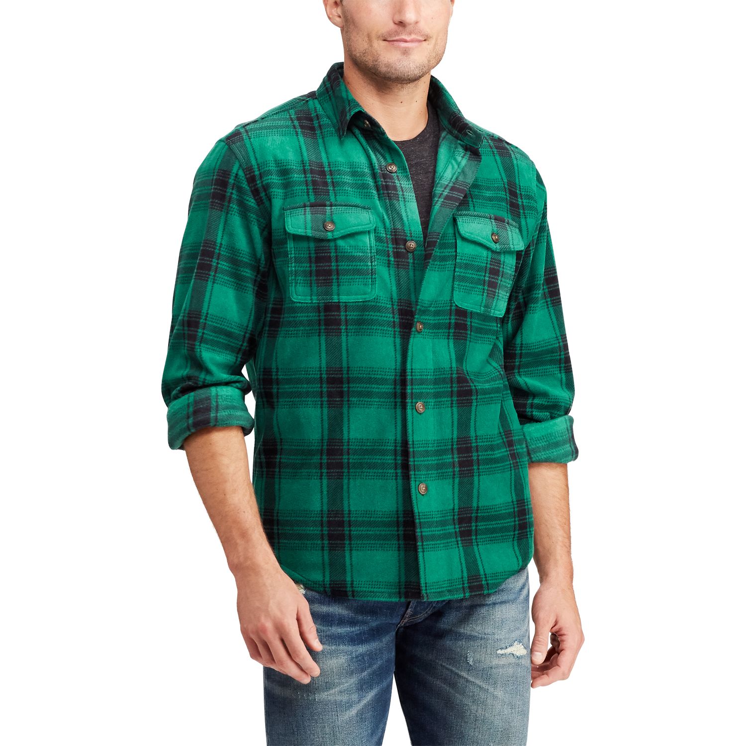 chaps flannel shirt jacket