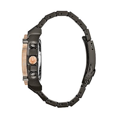 Bulova Men's Precisionist Diamond Accent Black Ion-Plated Stainless Steel Watch - 98D149