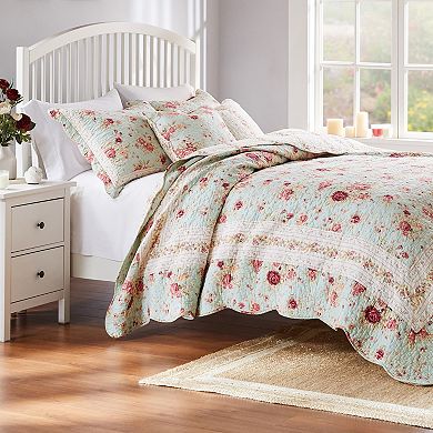 Greenland Home Fashions Antique Rose Quilt Set