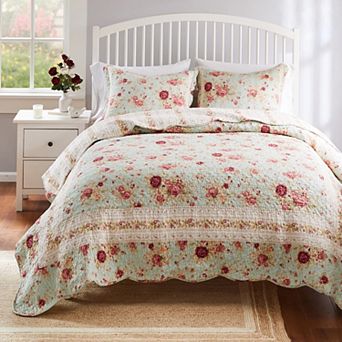 Greenland Home Fashions Antique Rose Quilt Set