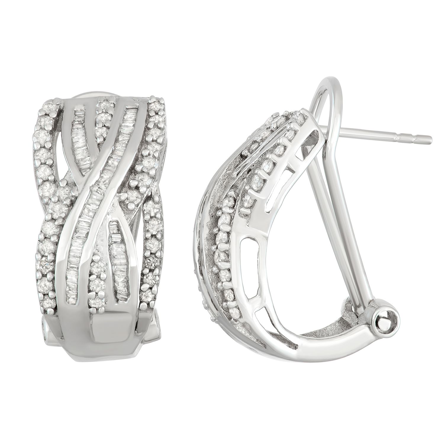omega back earrings