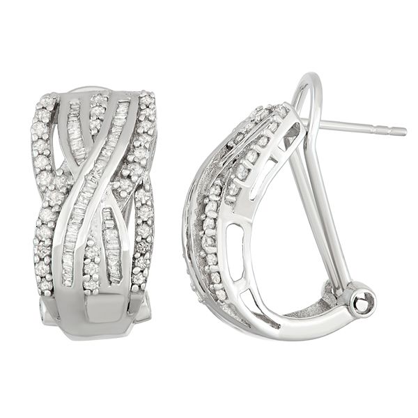 Sterling silver 2025 omega back earrings