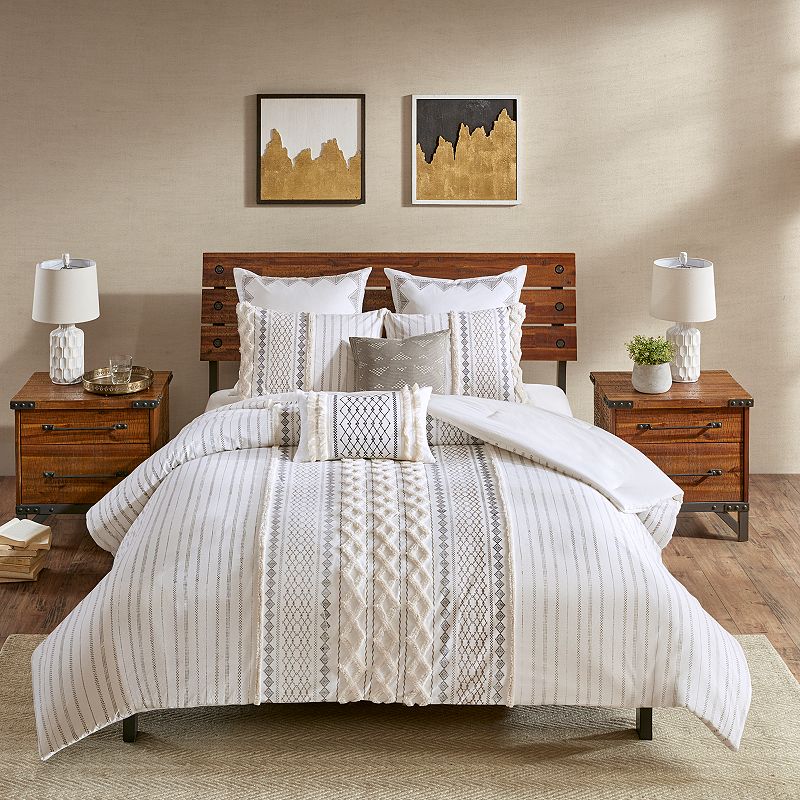 Ink+ivy Imani 3-piece Cotton Comforter Set, Natural