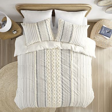 INK+IVY Imani 3 pc Tufted Chenille Cotton Comforter Set