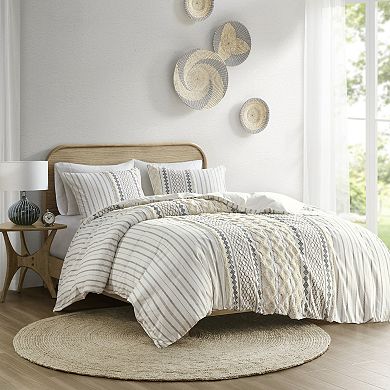 INK+IVY Imani 3 pc Tufted Chenille Cotton Comforter Set