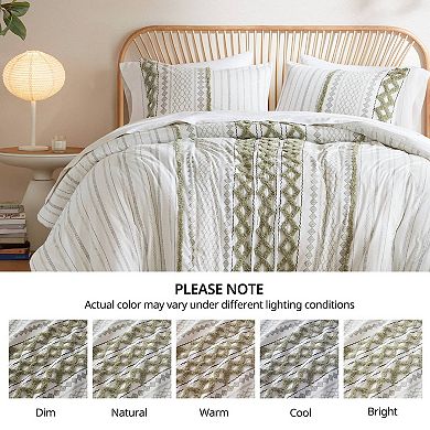 INK+IVY Imani 3 pc Tufted Chenille Cotton Comforter Set